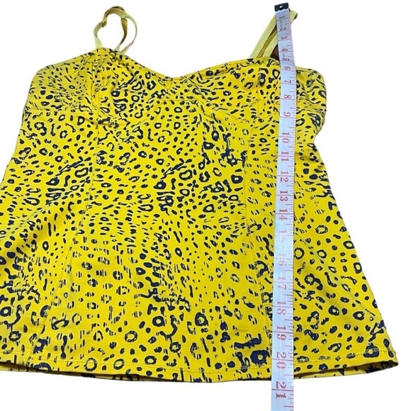 Aritzia Bright Yellow Animal Print Tank Top - Picture 6 of 8